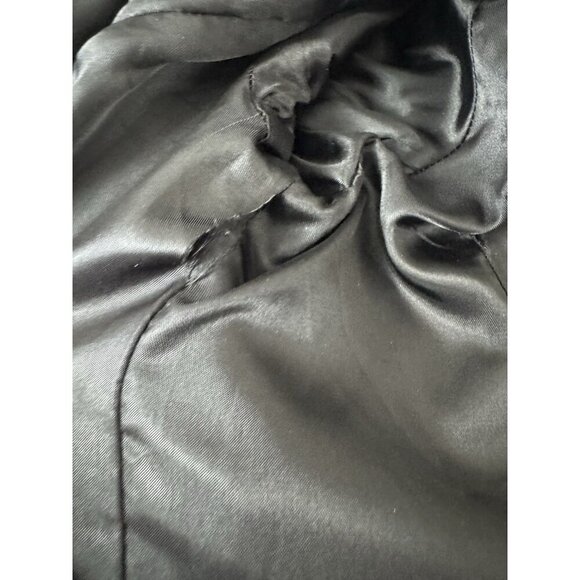 Ann Taylor Black Leather Jacket Womens S Minimal Chic Moto Style Layer Downtown - Picture 13 of 16